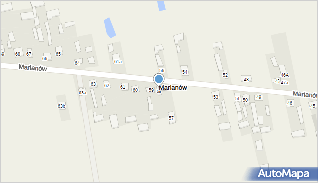 Marianów, Marianów, 58, mapa Marianów