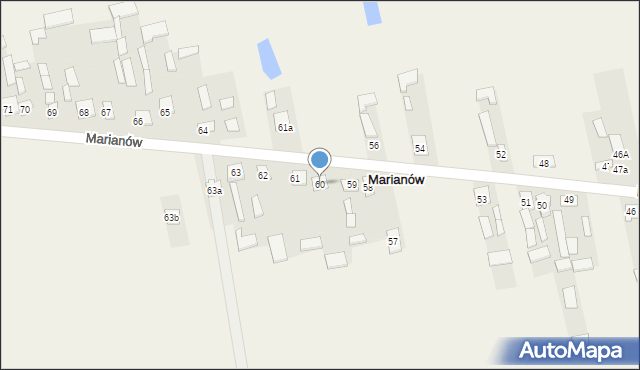 Marianów, Marianów, 60, mapa Marianów