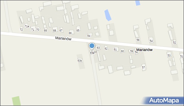 Marianów, Marianów, 63a, mapa Marianów