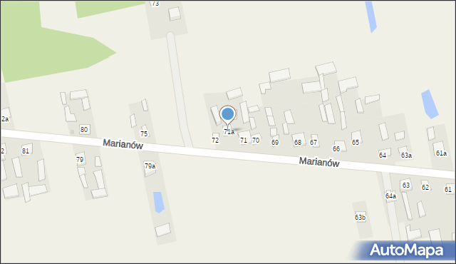 Marianów, Marianów, 71a, mapa Marianów