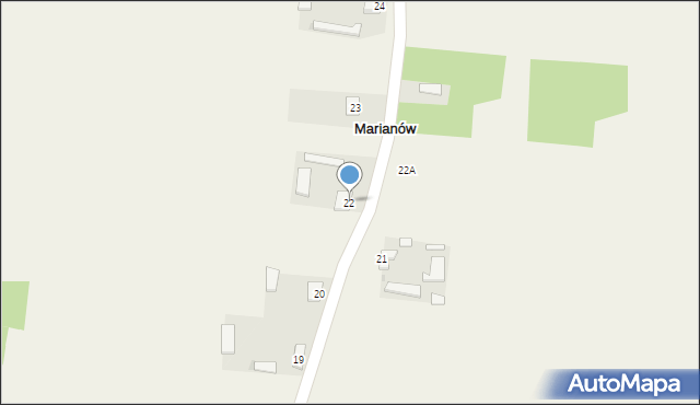 Marianów, Marianów, 22, mapa Marianów