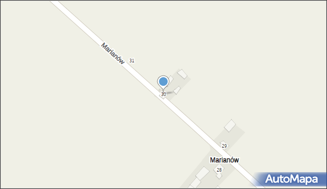 Marianów, Marianów, 30, mapa Marianów