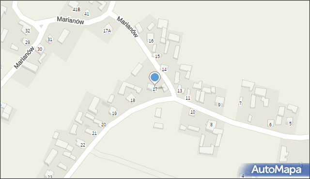 Marianów, Marianów, 17, mapa Marianów