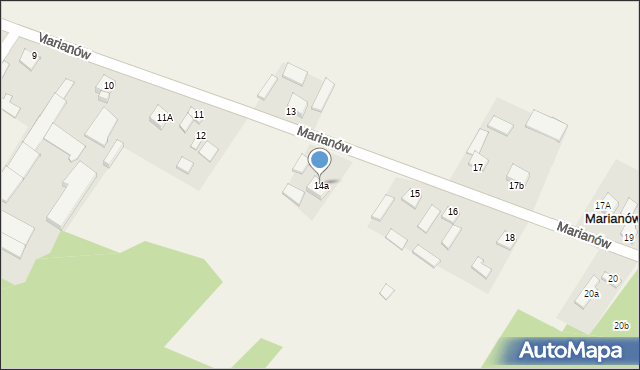 Marianów, Marianów, 14a, mapa Marianów