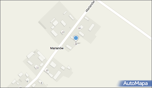 Marianów, Marianów, 12, mapa Marianów