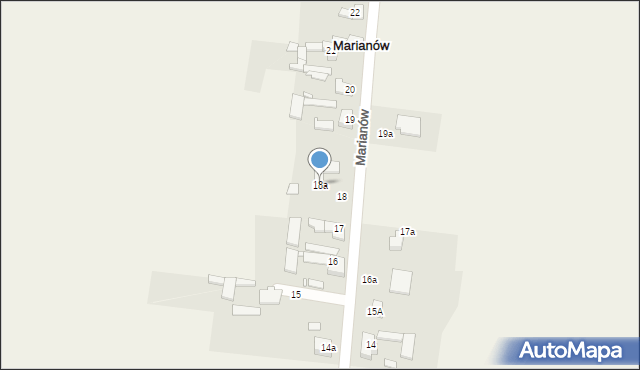 Marianów, Marianów, 18a, mapa Marianów