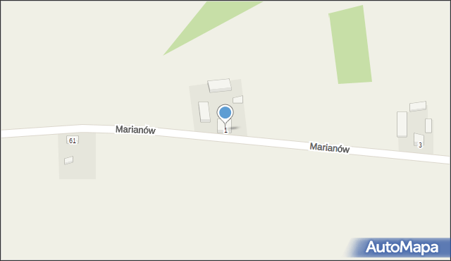 Marianów, Marianów, 1, mapa Marianów