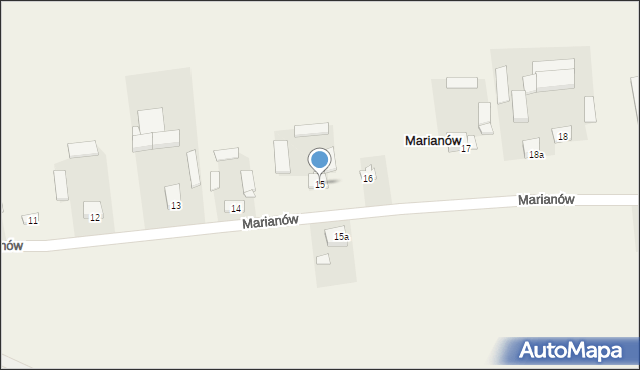 Marianów, Marianów, 15, mapa Marianów