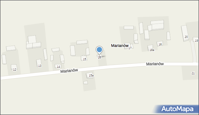 Marianów, Marianów, 16, mapa Marianów