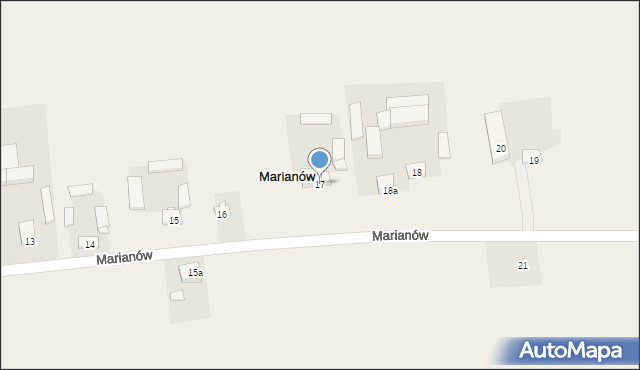 Marianów, Marianów, 17, mapa Marianów