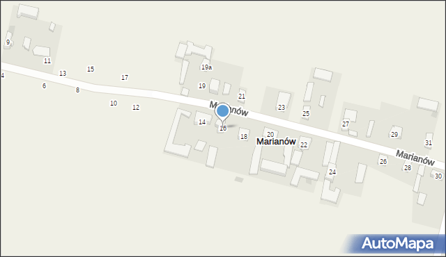 Marianów, Marianów, 16, mapa Marianów