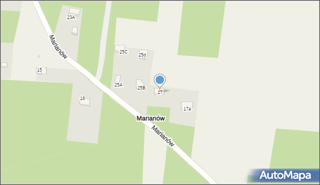 Marianów, Marianów, 17, mapa Marianów