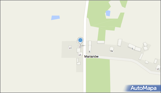 Marianów, Marianów, 12, mapa Marianów