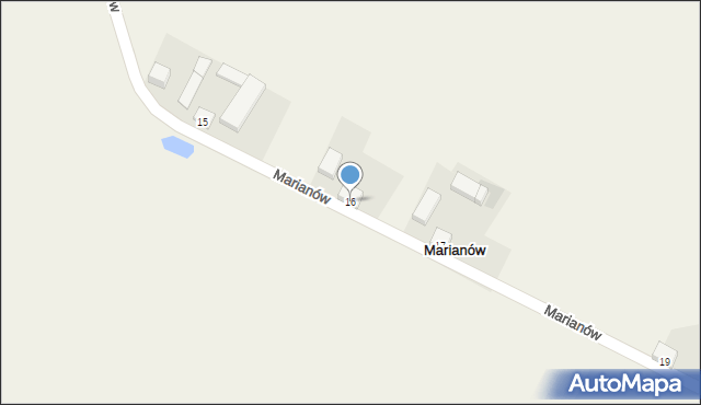 Marianów, Marianów, 16, mapa Marianów