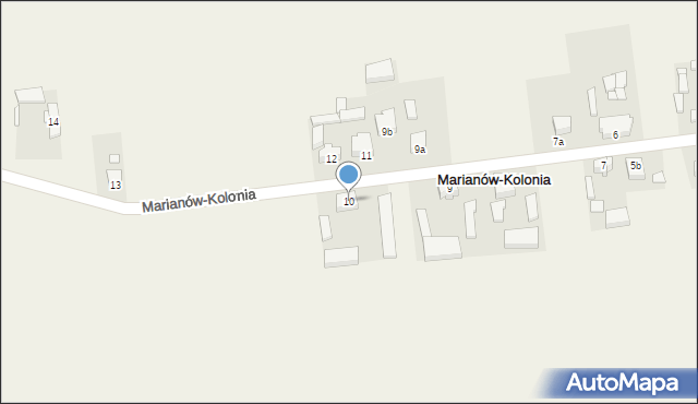 Marianów-Kolonia, Marianów-Kolonia, 10, mapa Marianów-Kolonia