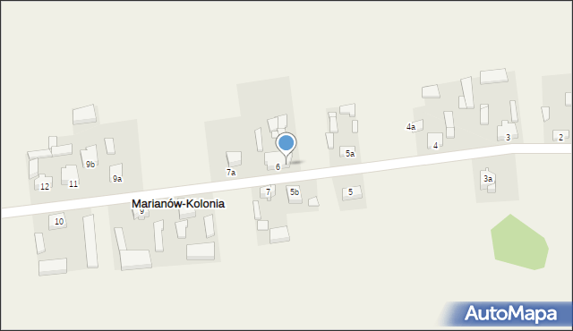 Marianów-Kolonia, Marianów-Kolonia, 6a, mapa Marianów-Kolonia