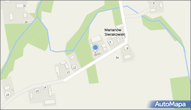 Marianów Sierakowski, Marianów Sierakowski, 10, mapa Marianów Sierakowski