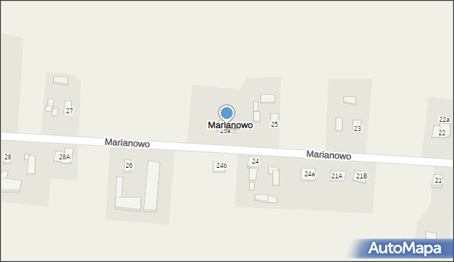 Marianowo, Marianowo, 25a, mapa Marianowo