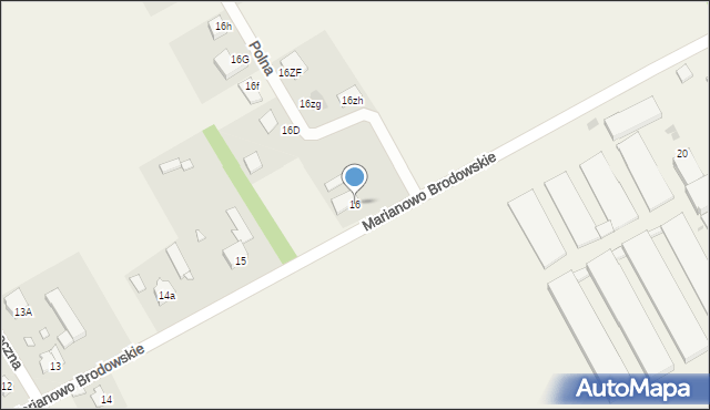 Marianowo Brodowskie, Marianowo Brodowskie, 16, mapa Marianowo Brodowskie