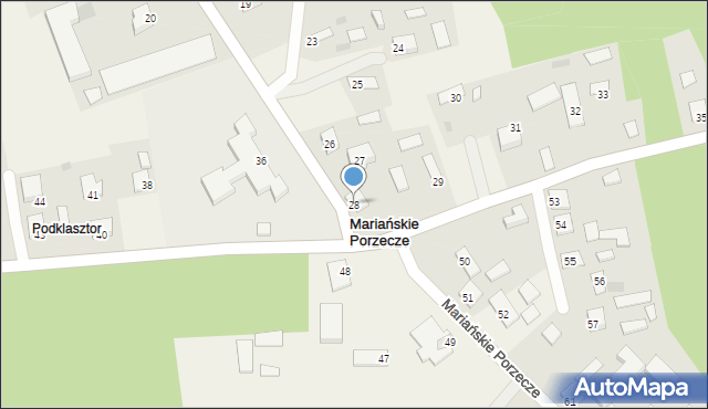 Mariańskie Porzecze, Mariańskie Porzecze, 28, mapa Mariańskie Porzecze