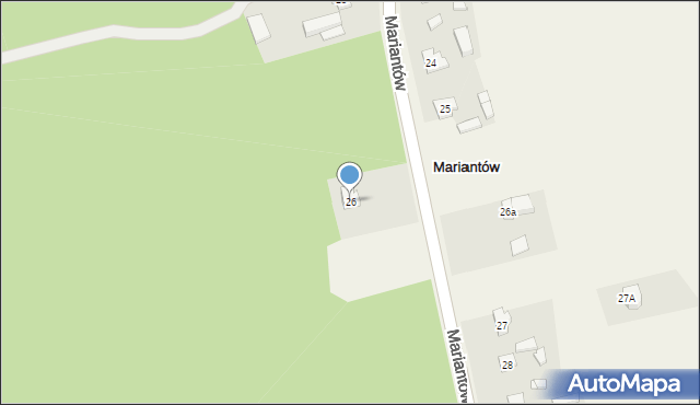 Mariantów, Mariantów, 26, mapa Mariantów