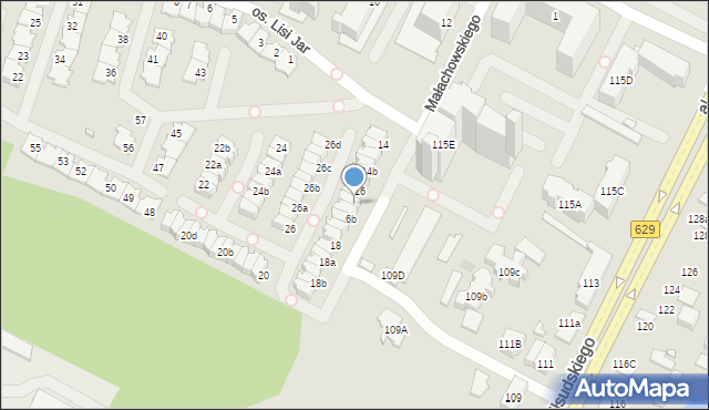 Marki, Małachowskiego Maksymiliana, 16a, mapa Marki