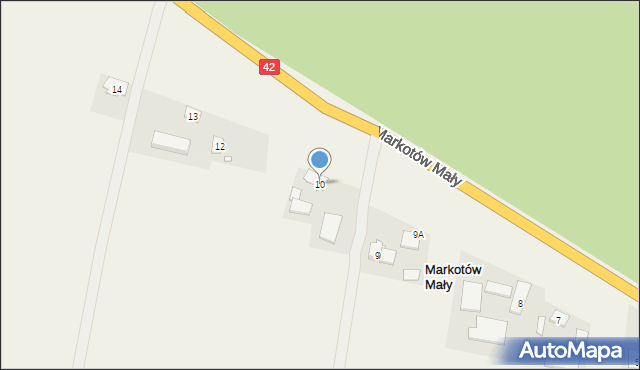 Markotów Mały, Markotów Mały, 10, mapa Markotów Mały