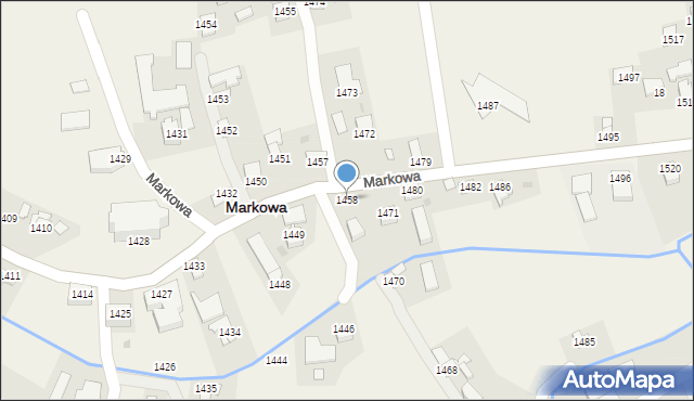 Markowa, Markowa, 1458, mapa Markowa