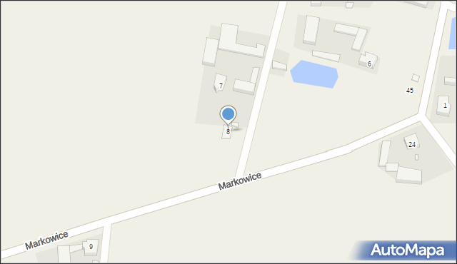 Markowice, Markowice, 8, mapa Markowice