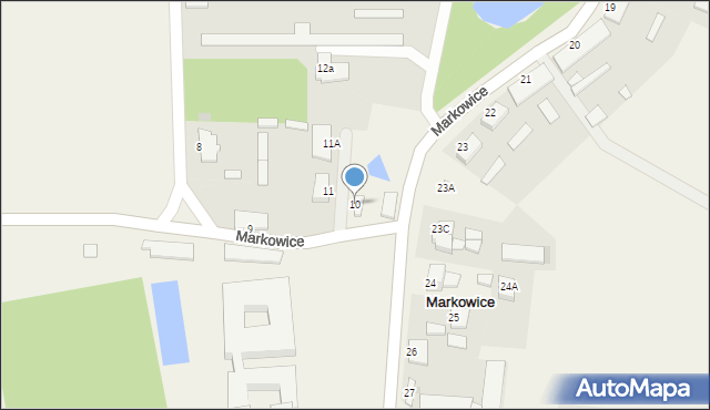 Markowice, Markowice, 10, mapa Markowice