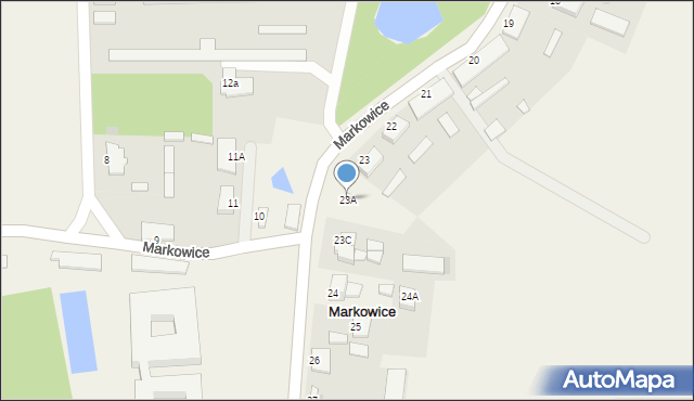 Markowice, Markowice, 23A, mapa Markowice