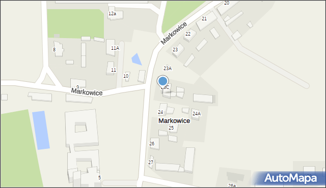 Markowice, Markowice, 23D, mapa Markowice