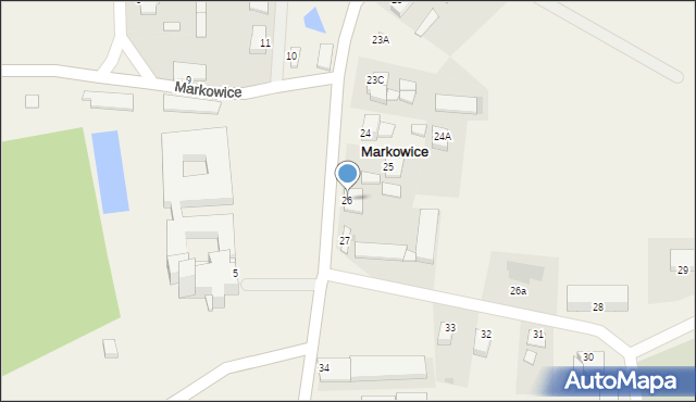 Markowice, Markowice, 26, mapa Markowice