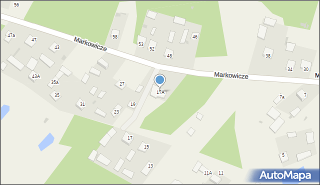 Markowicze, Markowicze, 17A, mapa Markowicze