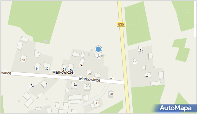 Markowicze, Markowicze, 22, mapa Markowicze