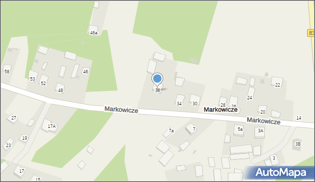 Markowicze, Markowicze, 38, mapa Markowicze