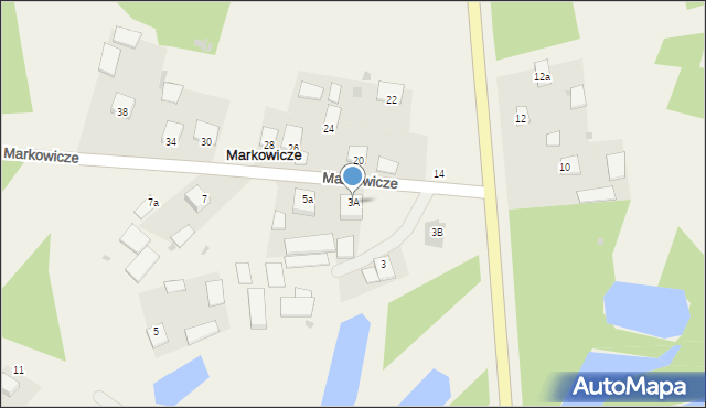 Markowicze, Markowicze, 3A, mapa Markowicze