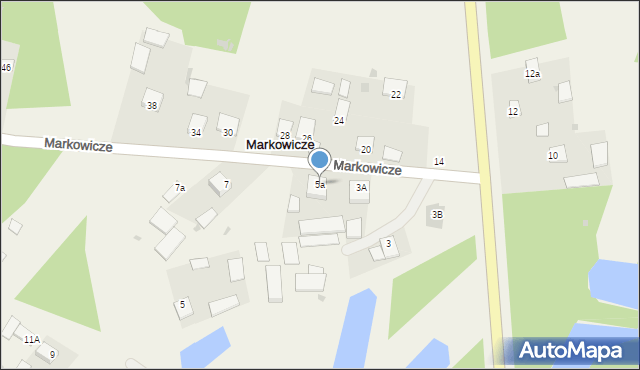 Markowicze, Markowicze, 5a, mapa Markowicze