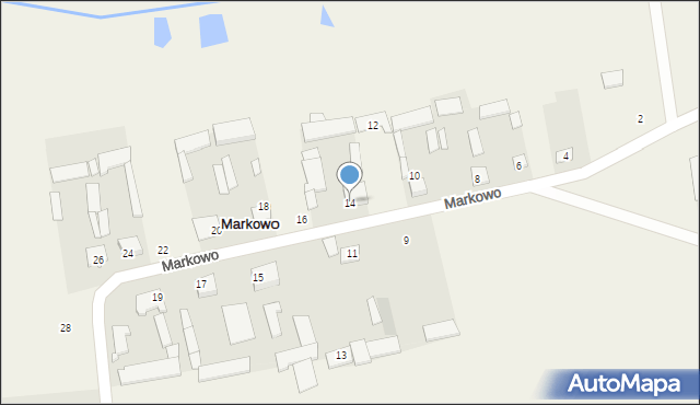 Markowo, Markowo, 14, mapa Markowo