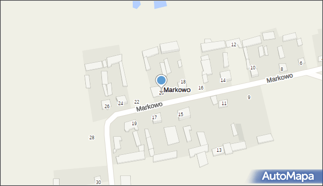 Markowo, Markowo, 20, mapa Markowo