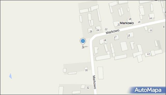 Markowo, Markowo, 28, mapa Markowo