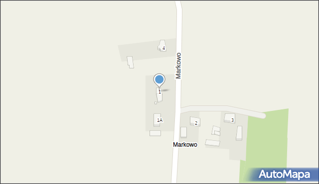 Markowo, Markowo, 1, mapa Markowo