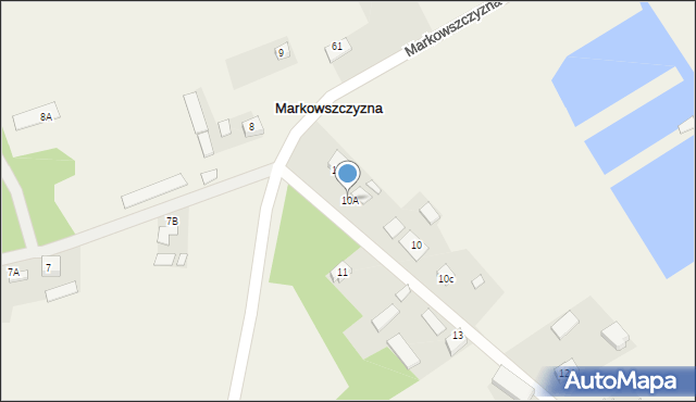 Markowszczyzna, Markowszczyzna, 10A, mapa Markowszczyzna