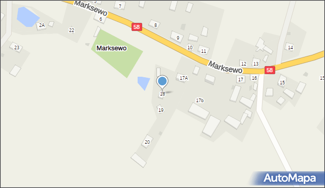 Marksewo, Marksewo, 18, mapa Marksewo