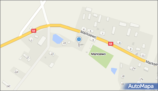 Marksewo, Marksewo, 22, mapa Marksewo