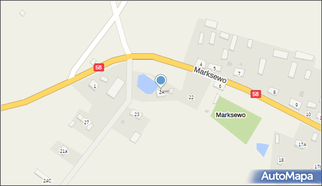 Marksewo, Marksewo, 2A, mapa Marksewo