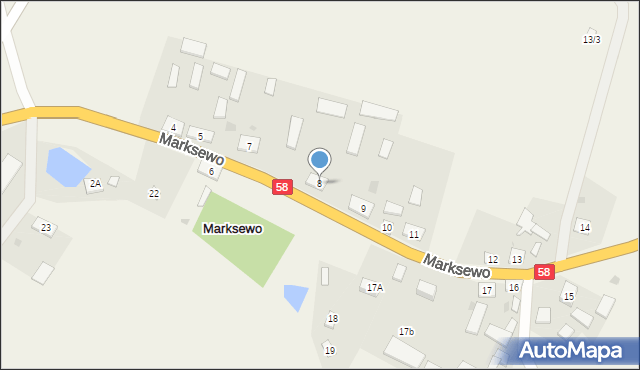 Marksewo, Marksewo, 8, mapa Marksewo