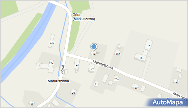 Markuszowa, Markuszowa, 14, mapa Markuszowa