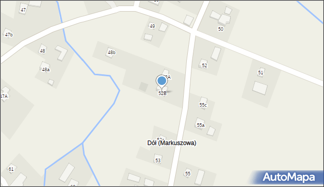 Markuszowa, Markuszowa, 52B, mapa Markuszowa