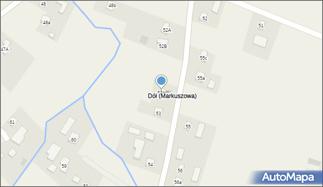 Markuszowa, Markuszowa, 53a, mapa Markuszowa